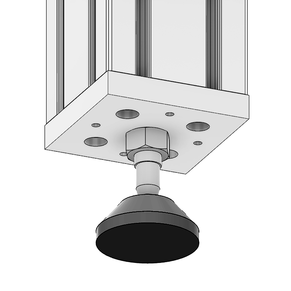 32-9090M16S-1SS MODULAR SOLUTIONS MOUNTING PLATE 90 X 90 M16 THREADED THRU HOLE
